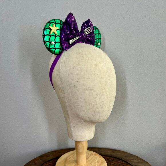 Ariel Elastic Minnie Ears | Disney Princess-Inspired Adjustable Ears Headband - Picture 5 of 5